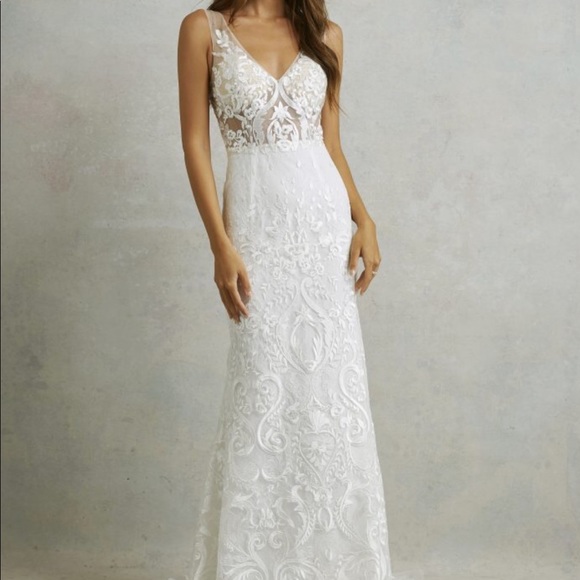 Tara Lauren Farrow wedding gown size 0 - Picture 1 of 5